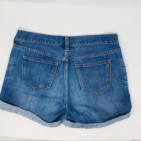 MADEWELL High Waisted Cuffed Denim Jean Shorts 27 - Picture 3 of 3